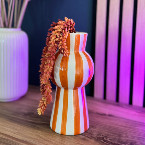 Gestreifte Vase Orange (groß)