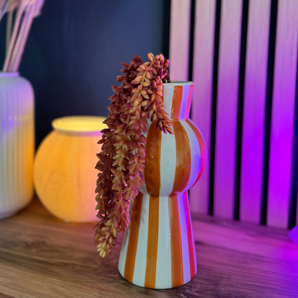 Gestreifte Vase Orange (groß)