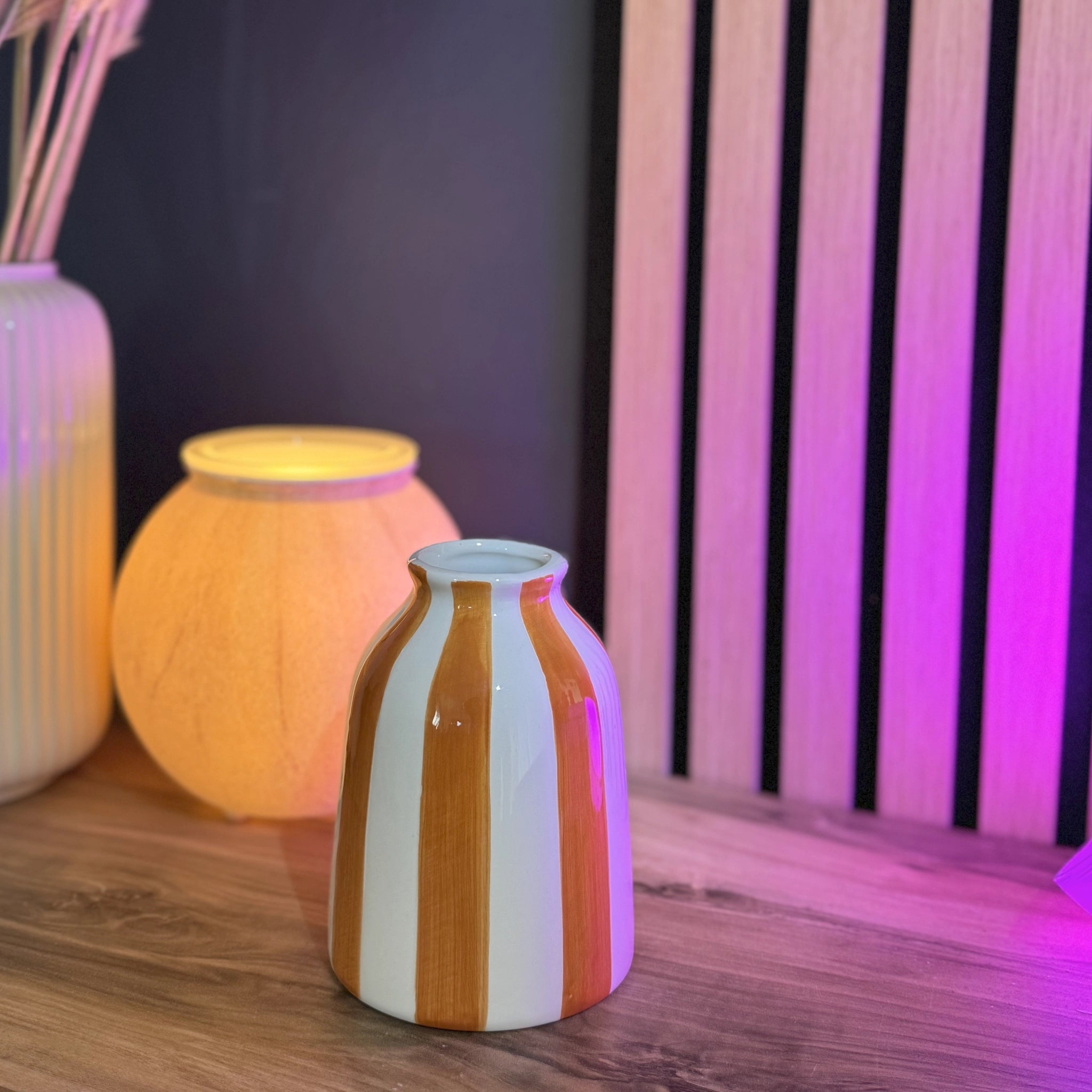 Gestreifte Vase Orange (klein)