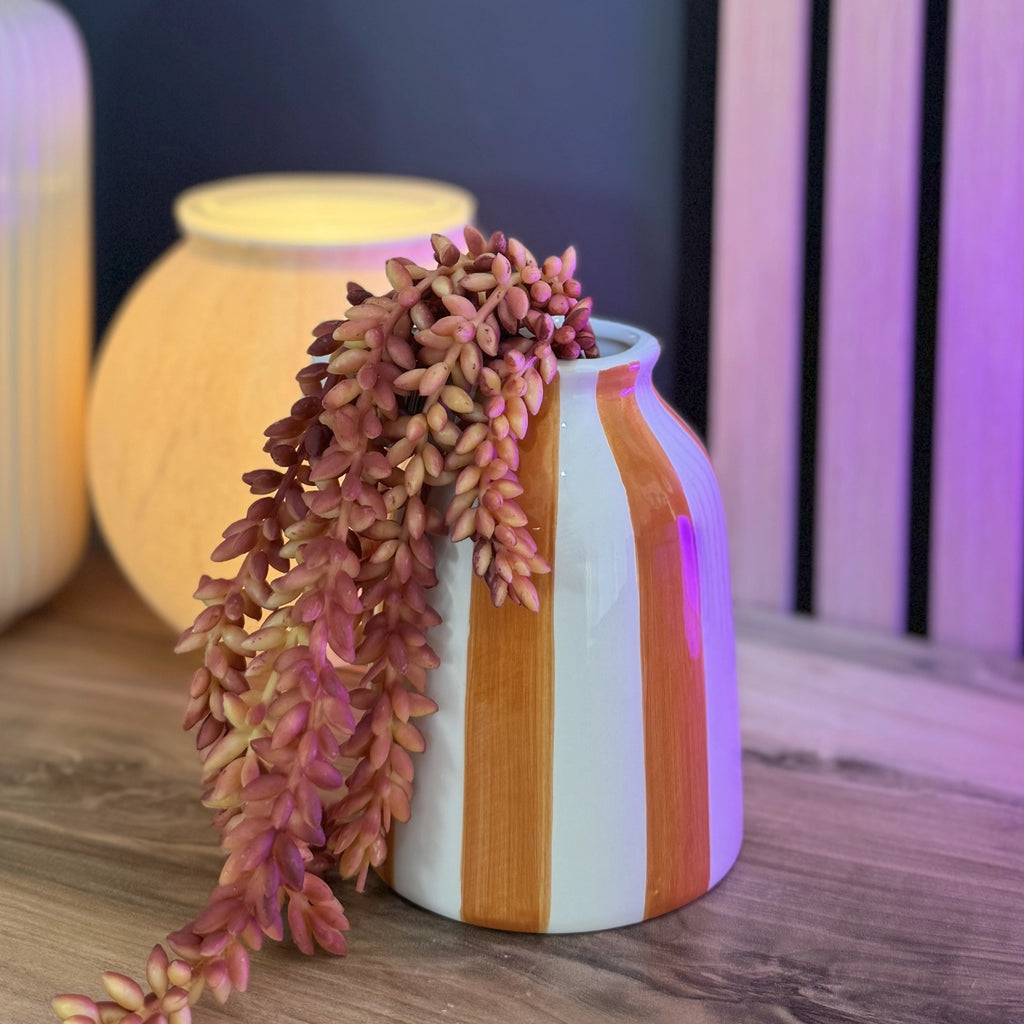 Gestreifte Vase Orange (klein)