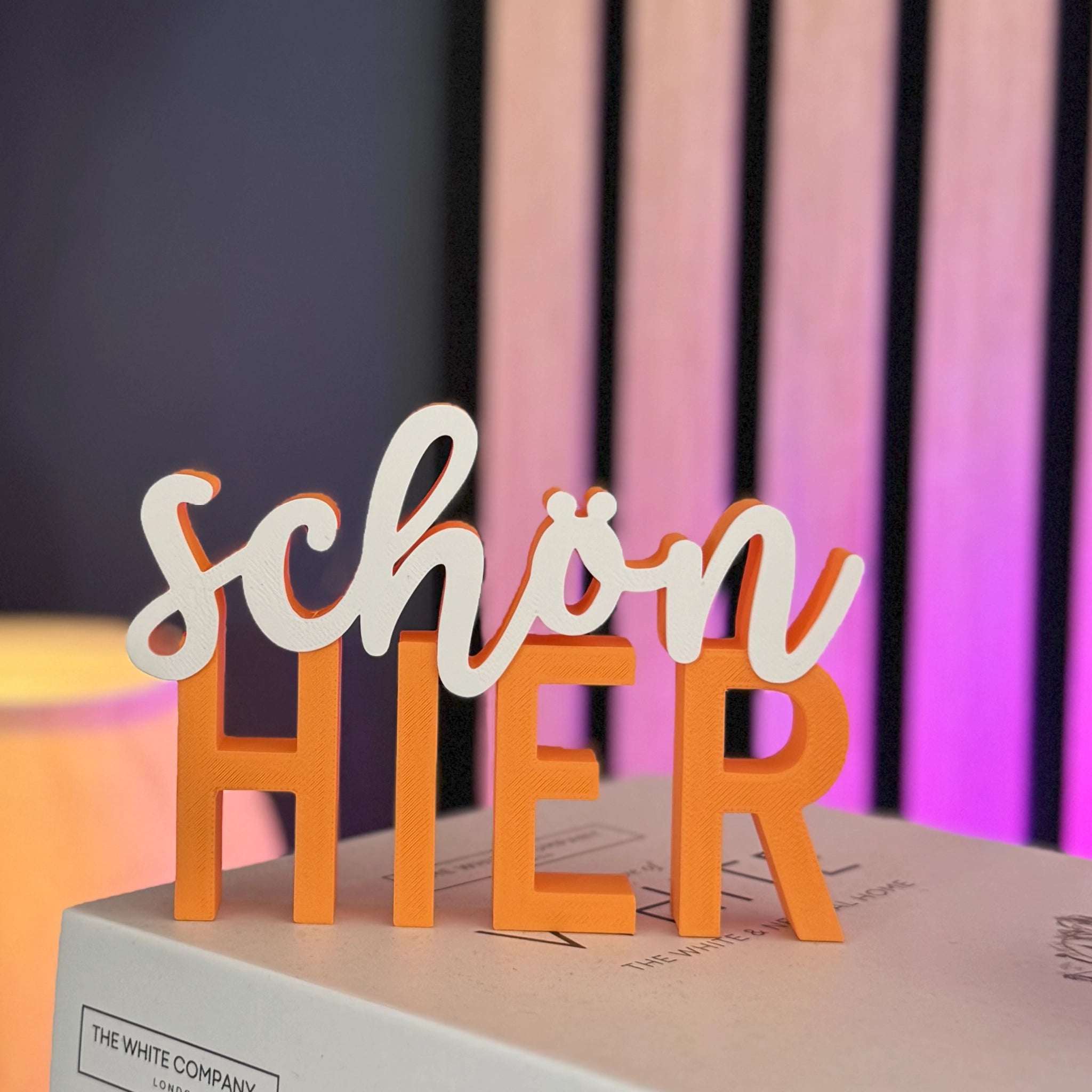 Schriftzug „Schön hier“